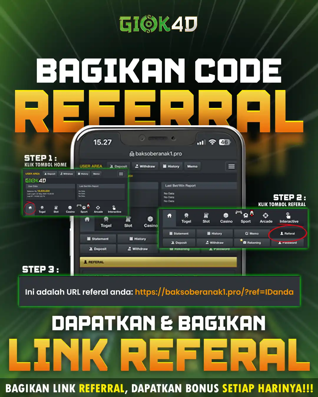 Ayo Tebus Cashback Mingguanmu di JUDI X500!